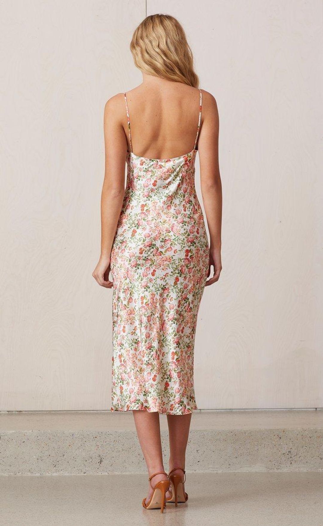Bec & Bridge Pink Party Slip Dress Camellia Floral Print Size 6 for rent on The Volte - main image