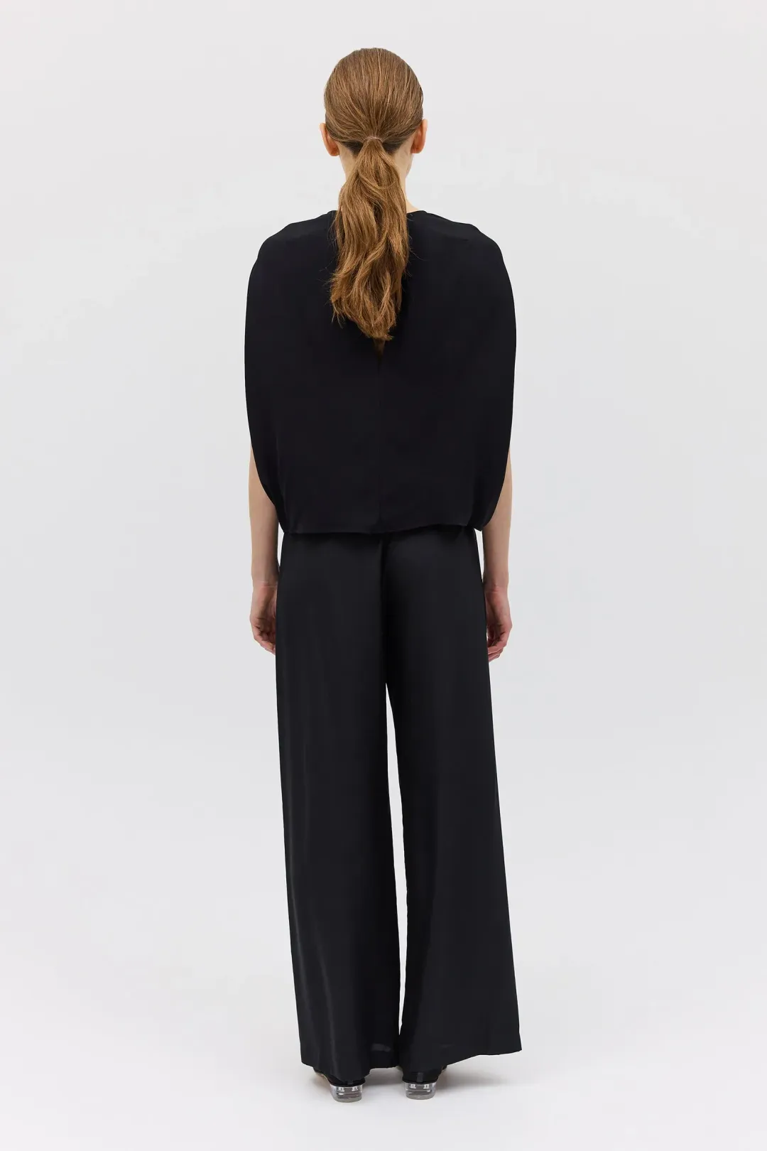 Bianca Spender Crepe Crawford Top Black Size 8/S for rent on The Volte - main image
