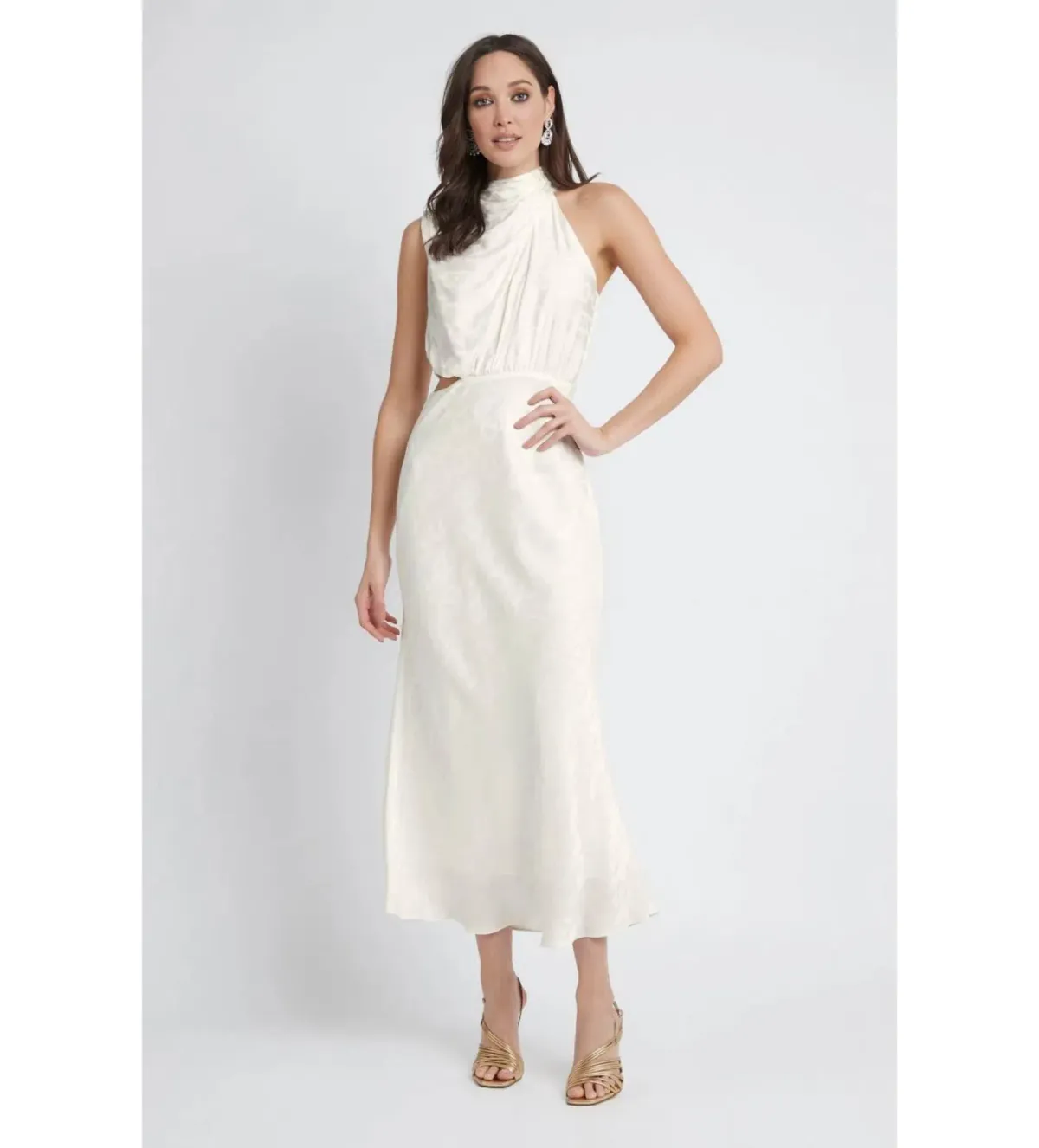 Sheike Reflections Midi Dress White Size 16 for rent on The Volte - main image