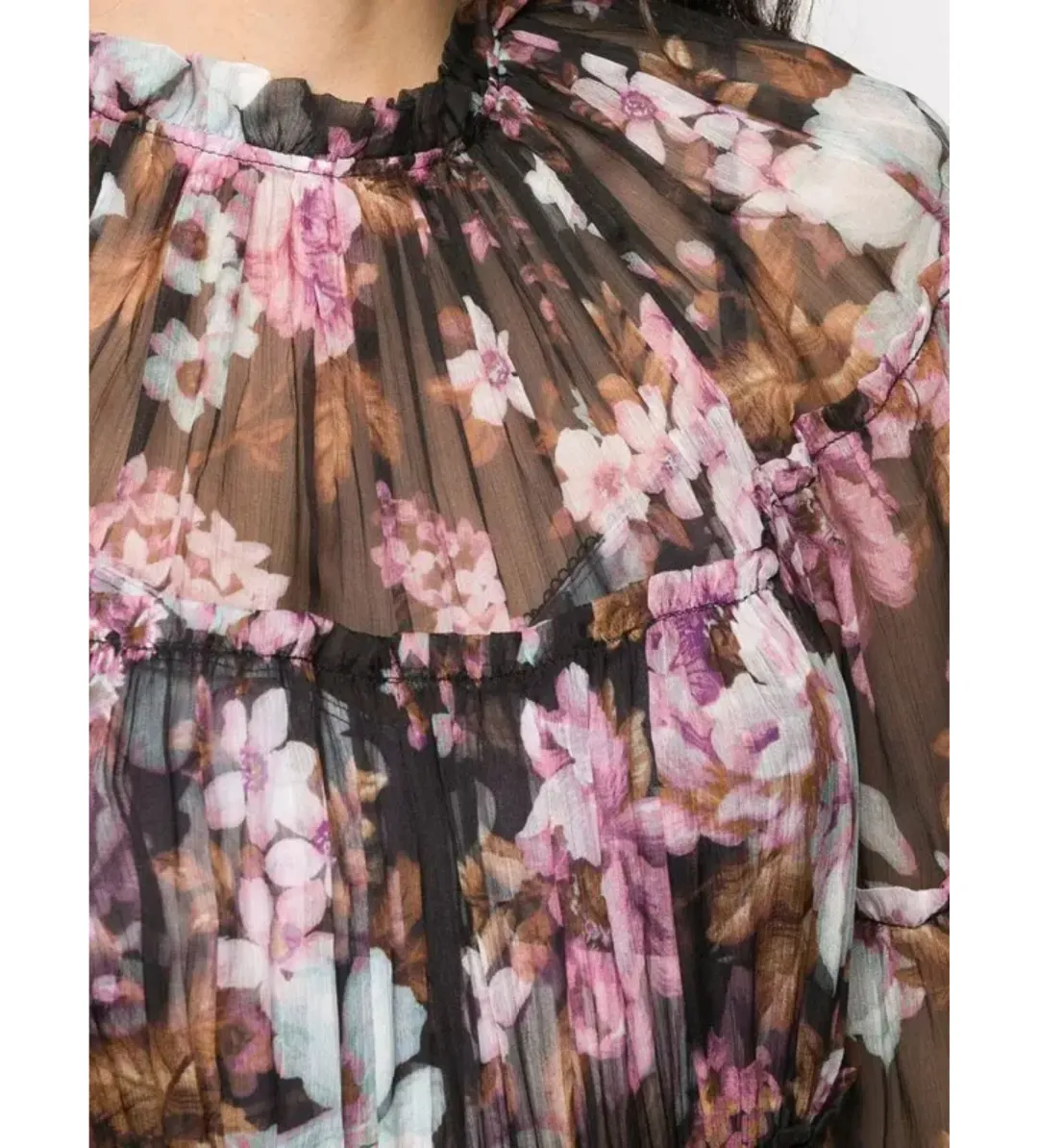 Zimmerman Charm Tiered Chiffon Midi Dress Size AU 10 for rent on The Volte - main image