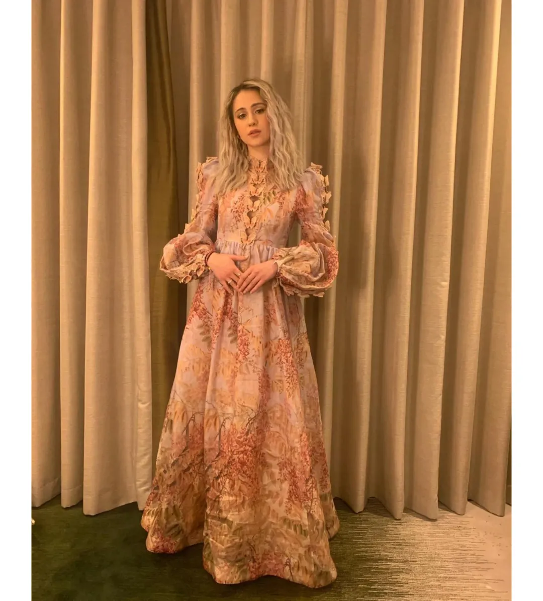 Zimmermann Botanica Butterfly Gown Pink Floral Size 2/AU 12 for rent on The Volte - main image
