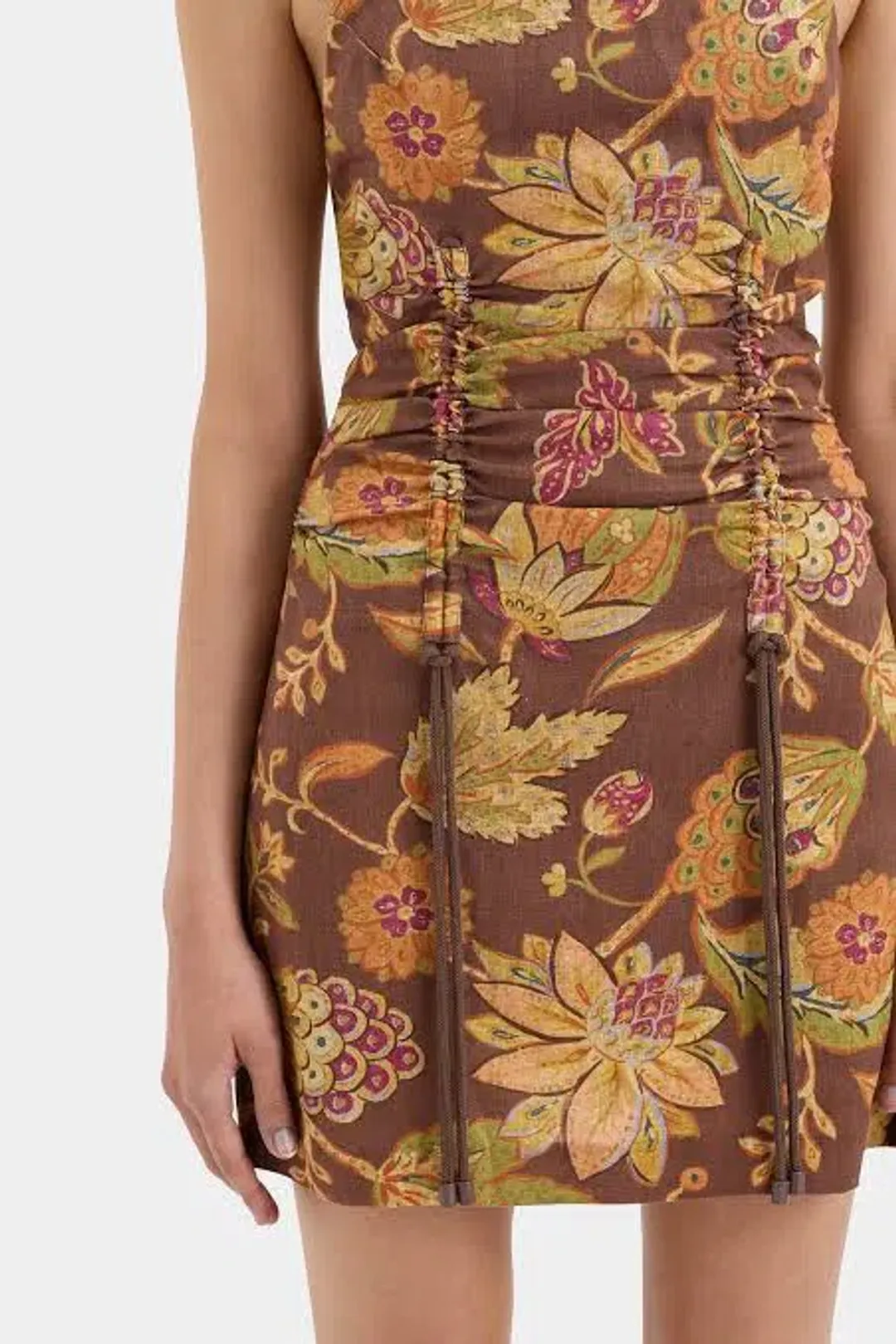 Sir the Label Josefina Corded Halter Mini Dress Print Size 1 / AU 8  for rent on The Volte - main image