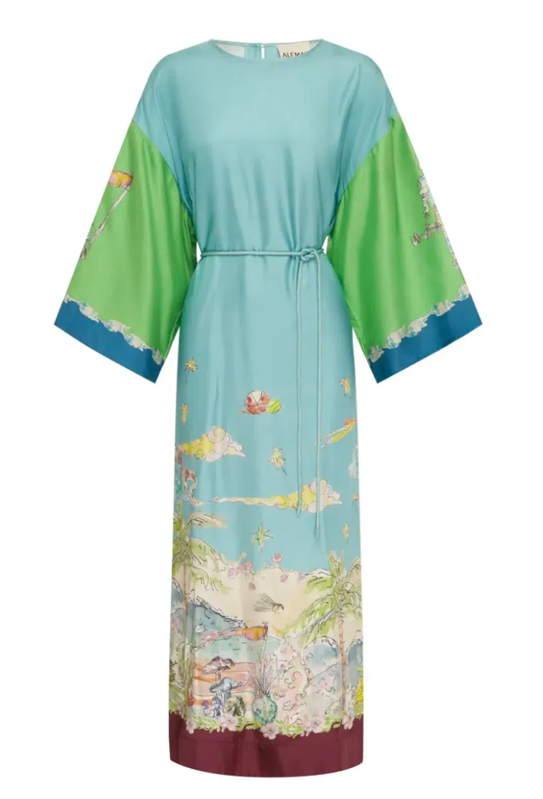 Alemais Daria Silk Midi Dress  Multi Size 16AU for rent on The Volte - main image