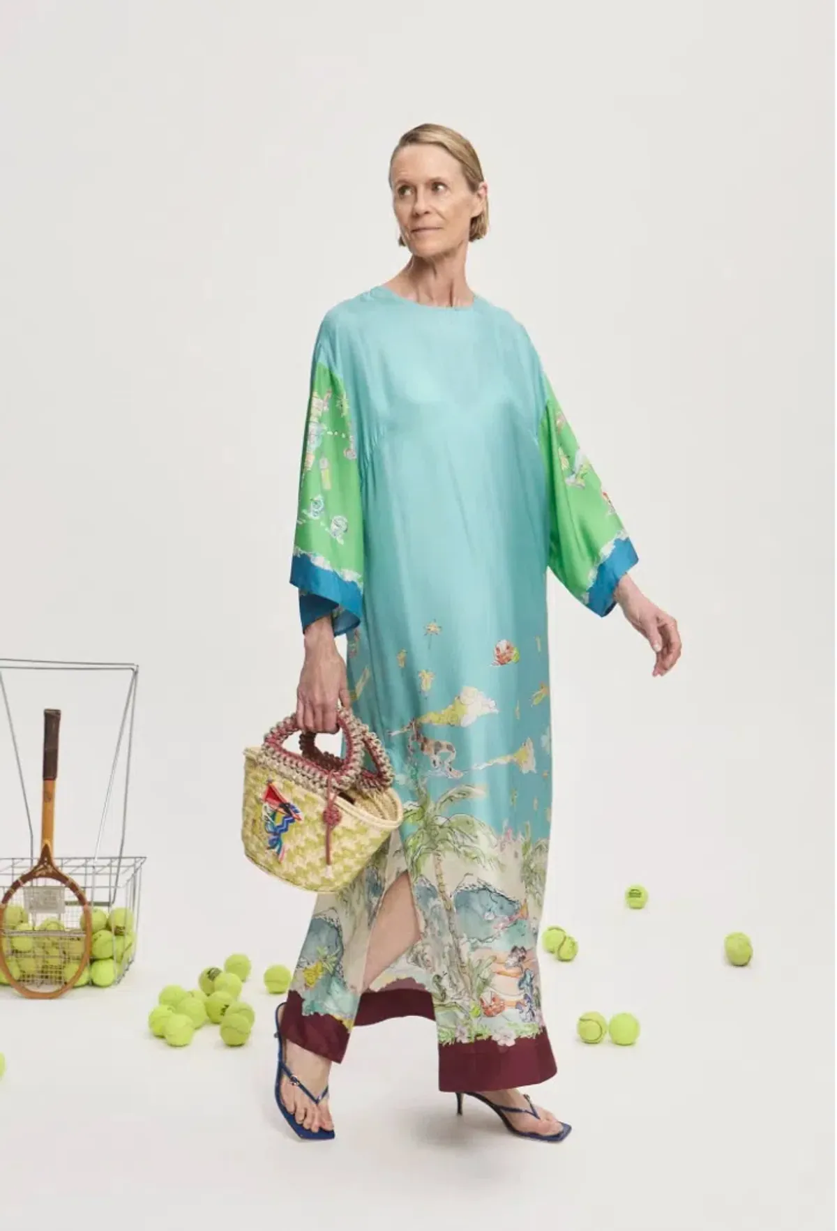 Alemais Daria Silk Midi Dress  Multi Size 16AU for rent on The Volte - main image