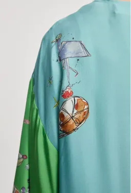 Alemais Daria Silk Midi Dress  Multi Size 16AU for rent on The Volte - image 2
