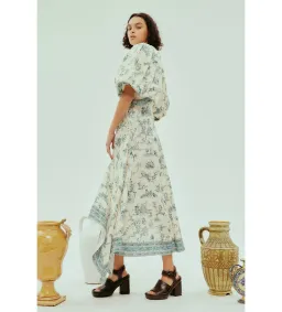 Alemais Casa Midi Dress Multi Floral Size AU 12 for rent on The Volte - image 3