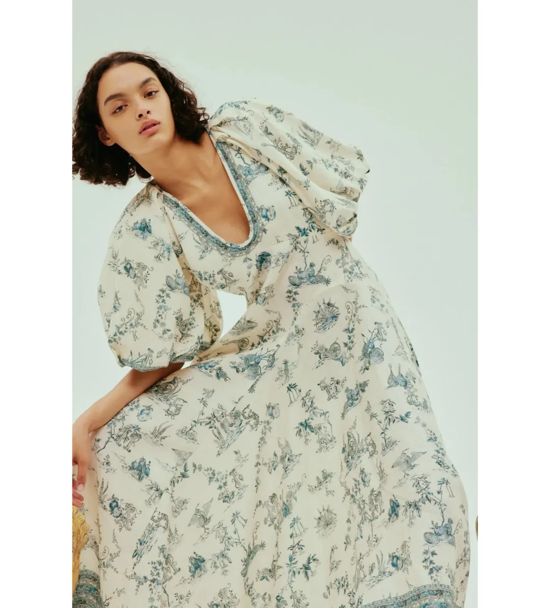 Alemais Casa Midi Dress Multi Floral Size AU 12 for rent on The Volte - main image