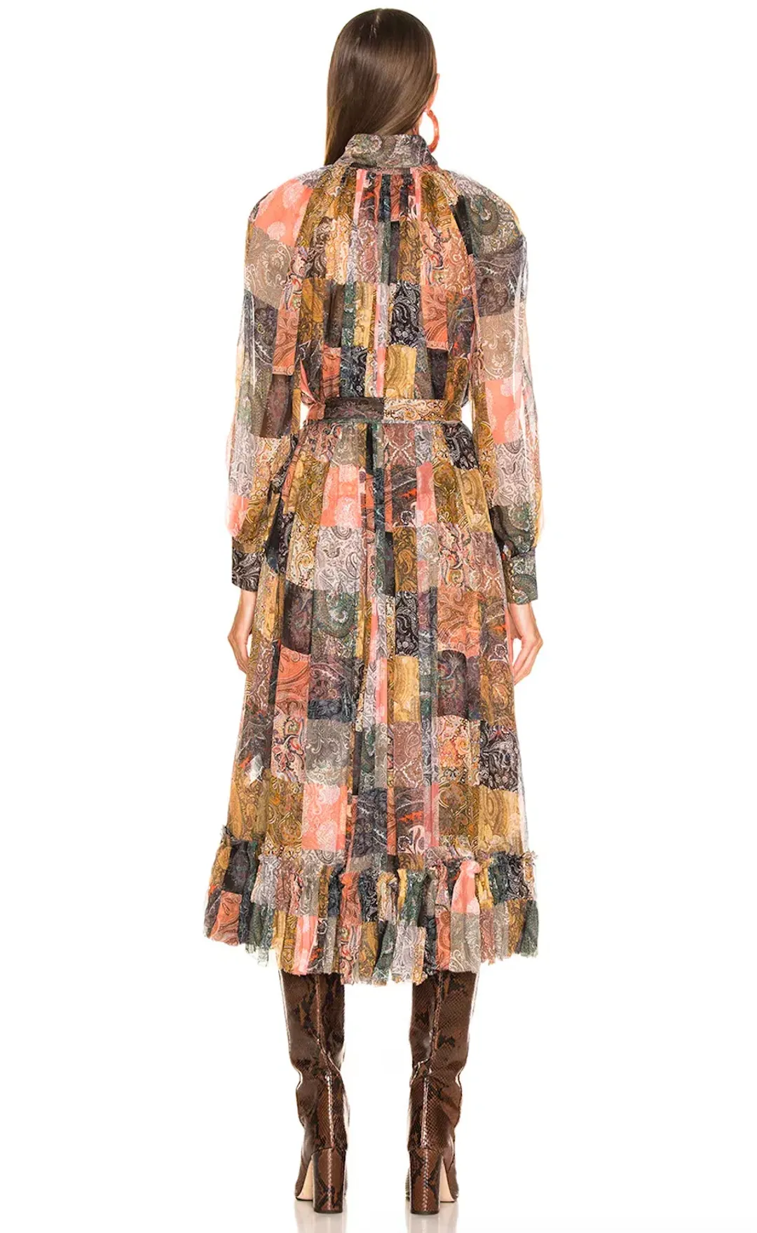 Zimmermann Ninety Six Smock Dress Multi Print Size 2 AU 12 for rent on The Volte - main image
