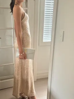 Manning Cartel  Light Angles Slip Dress Gold Size 8 for rent on The Volte - image 8