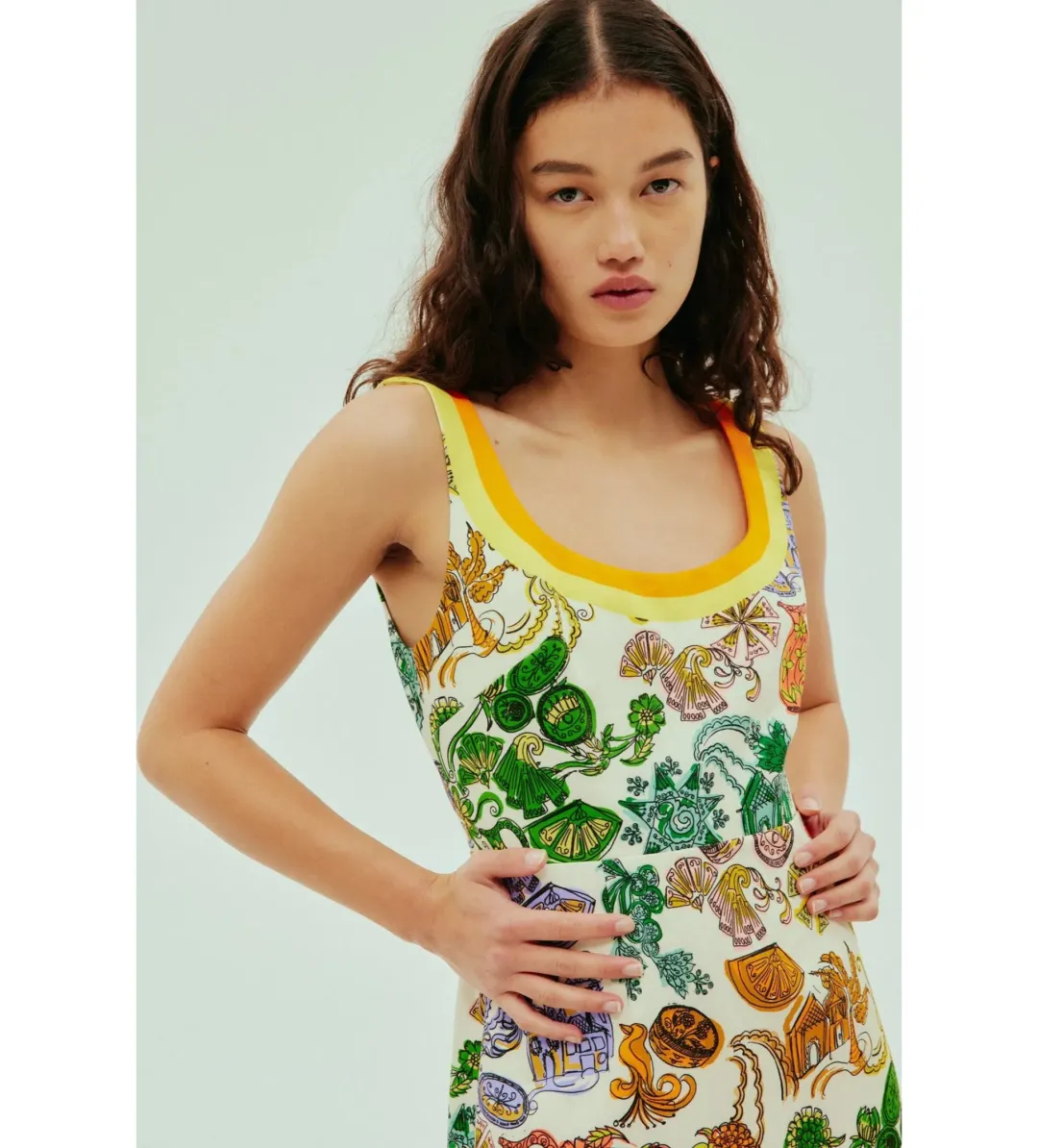 Alemais Fiesta Mini Dress Multi Print Size AU 16 for rent on The Volte - main image