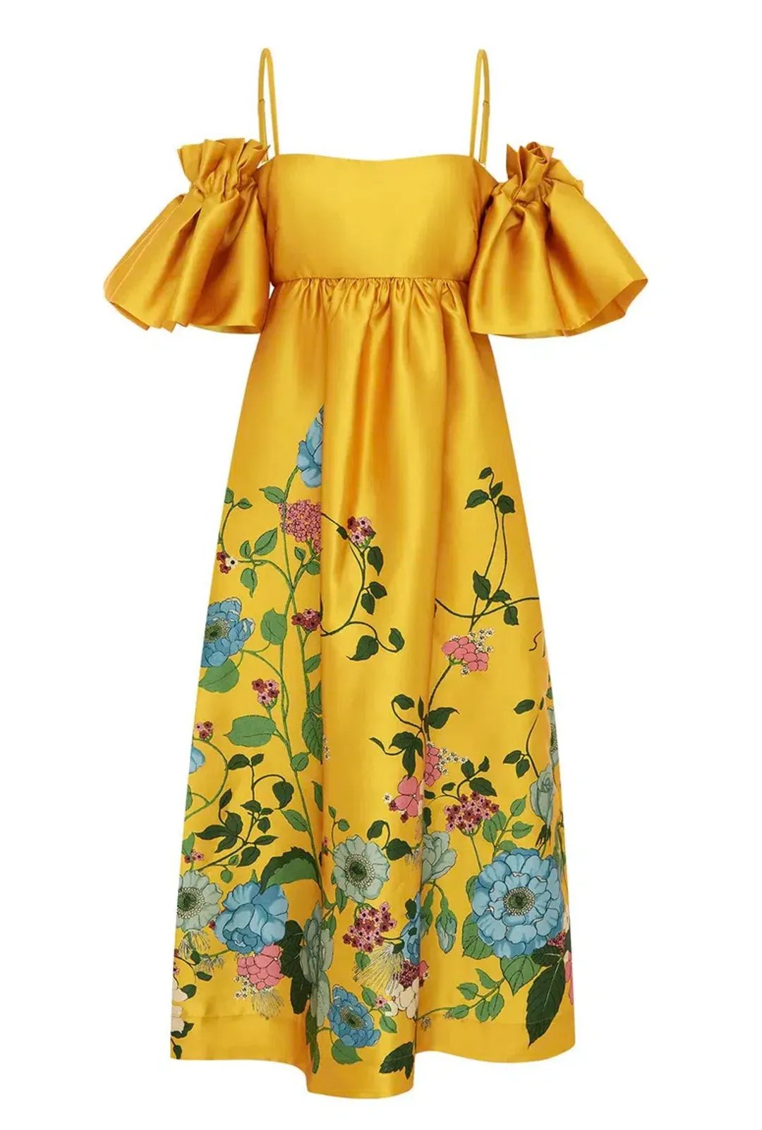 Alemais Dana Midi Dress Gold Size 12 for rent on The Volte - main image