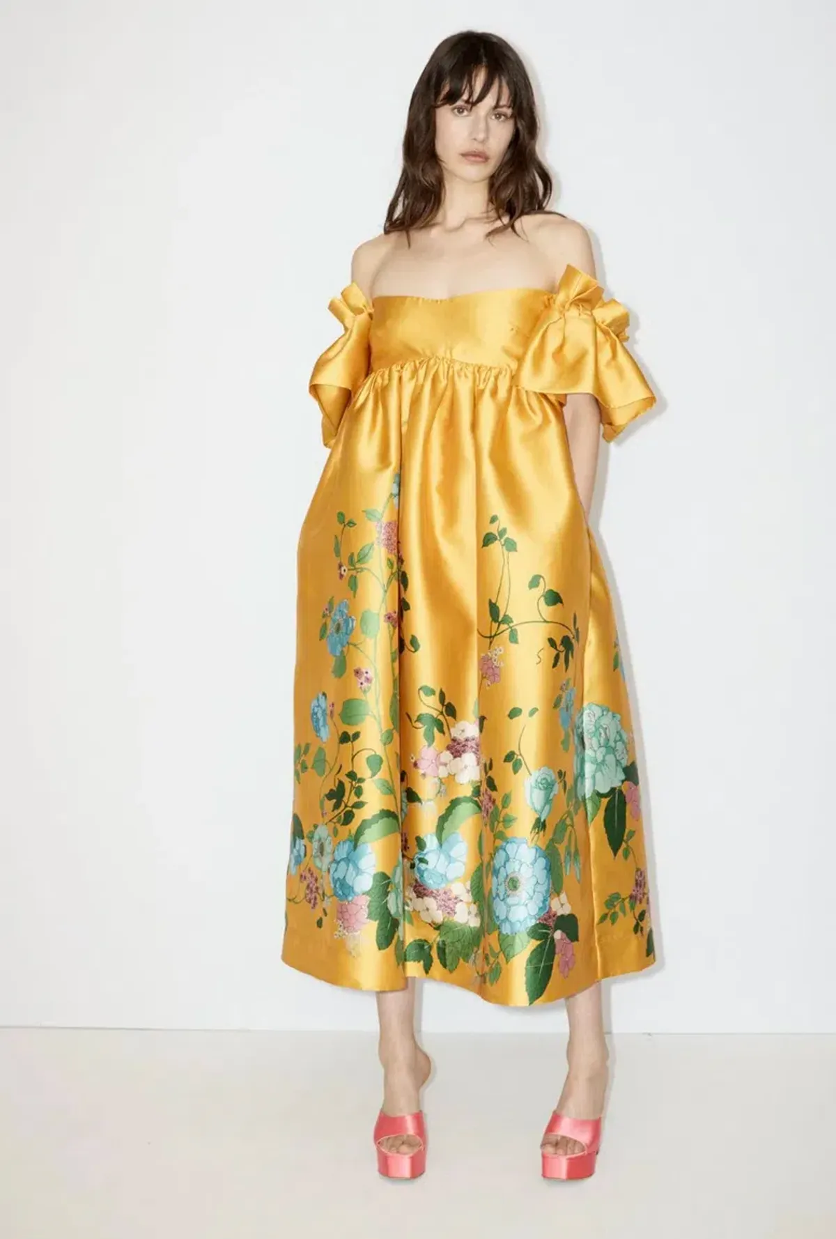 Alemais Dana Midi Dress Gold Size 12 for rent on The Volte - main image