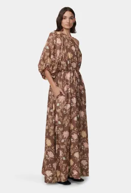 Hansen and Gretel Carmen Maxi Dress Carob Floral Size AU 12 for rent on The Volte - image 4