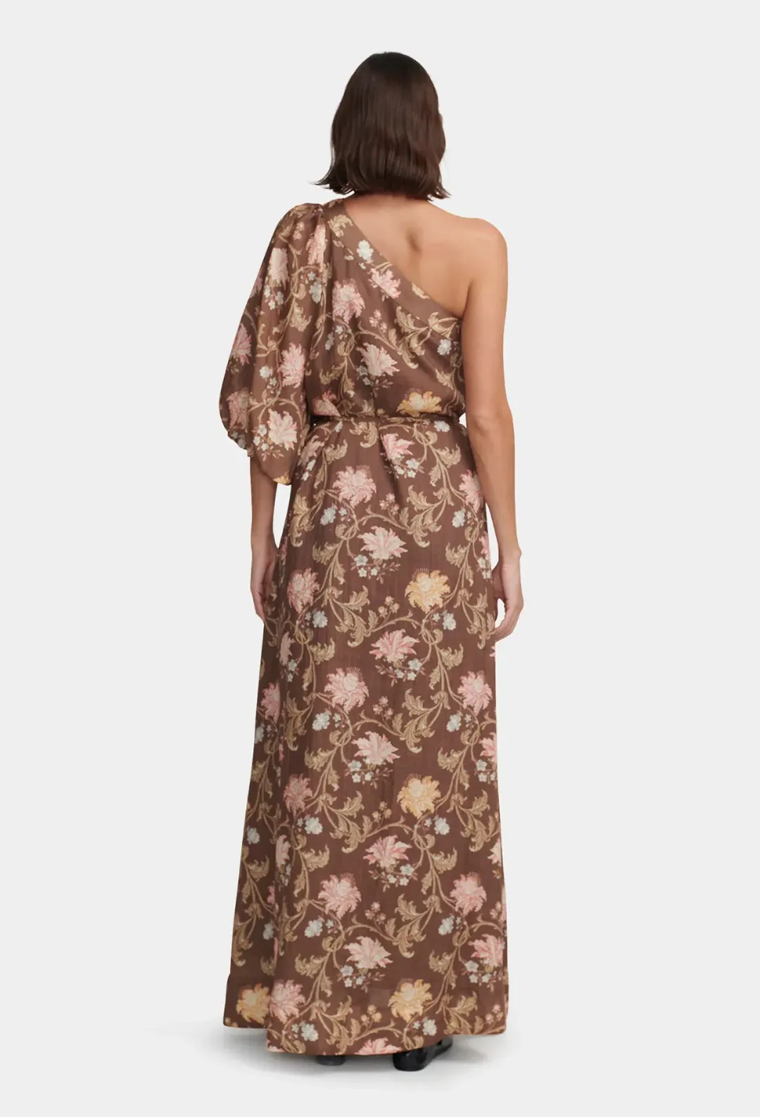 Hansen and Gretel Carmen Maxi Dress Carob Floral Size AU 12 for rent on The Volte - main image