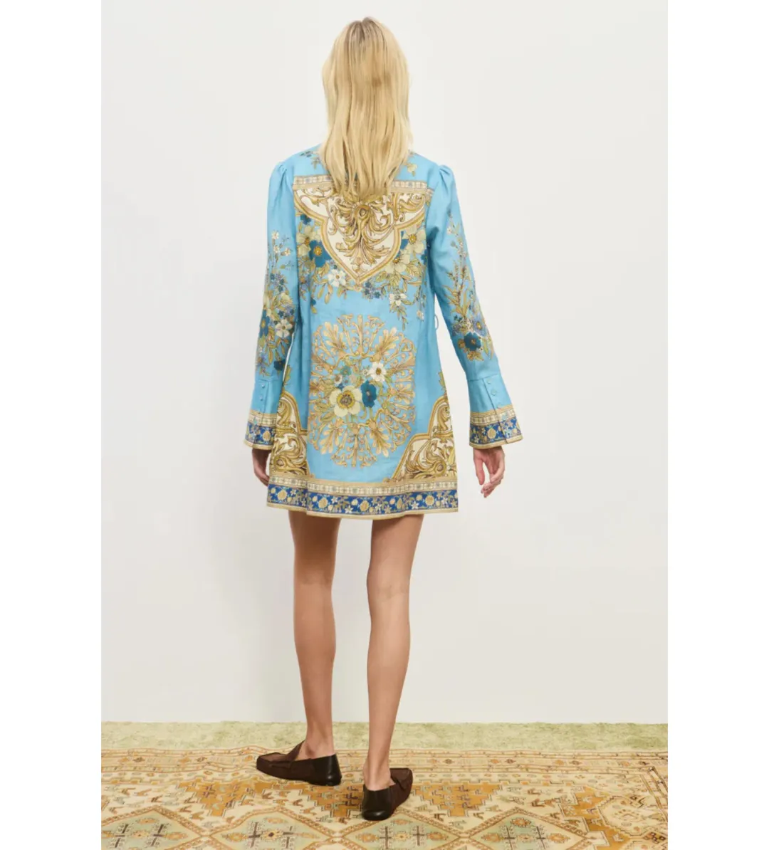 Alemais Cassie Mini Dress in Blue Size AU 10 for rent on The Volte - main image