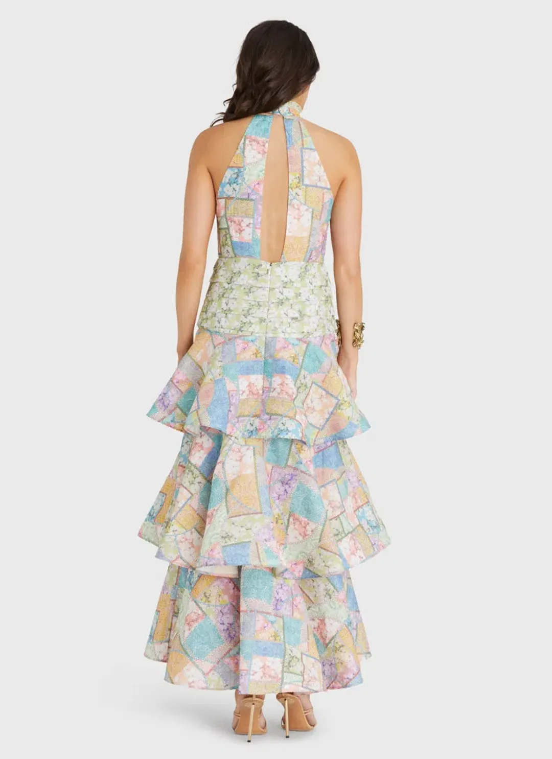 Aqua Blu Brindle Joan Dress Maxi Size AU 12 for rent on The Volte - main image