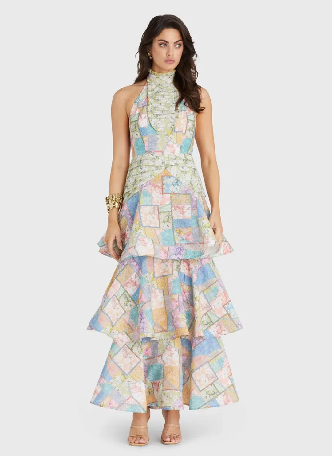Aqua Blu Brindle Joan Dress Maxi Size AU 12 for rent on The Volte - main image