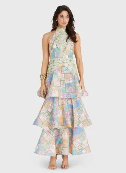Aqua Blu Brindle Joan Dress Maxi Size AU 12 for rent on The Volte - image 1