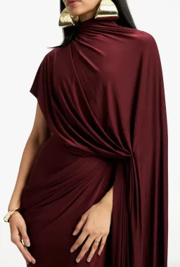 Deme By Gabriella Daphne Maxi Dress Burgundy Size 20 for rent on The Volte - image 5