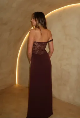 Natalie Rolt Sloane Maxi Dress Espresso Size 2 AU 10 for rent on The Volte - image 3