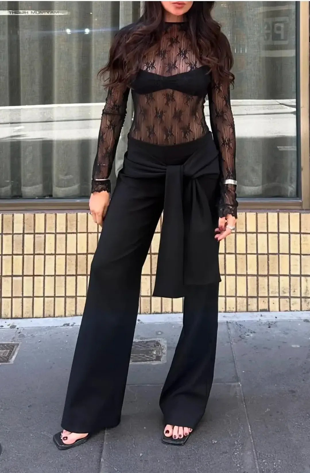 Benni Verner Pant & Oskar Top Set Black Size 6 for rent on The Volte - main image