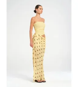 Benni Roscoe Maxi Dress in Yellow Size AU 8 for rent on The Volte - image 4