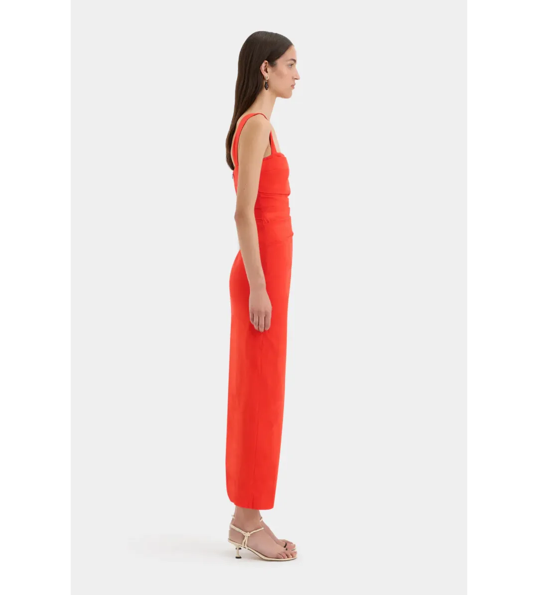 Sir The Label Dahlia Balconette Maxi Dress  In Tangerine Size 2/AU 10 for rent on The Volte - main image