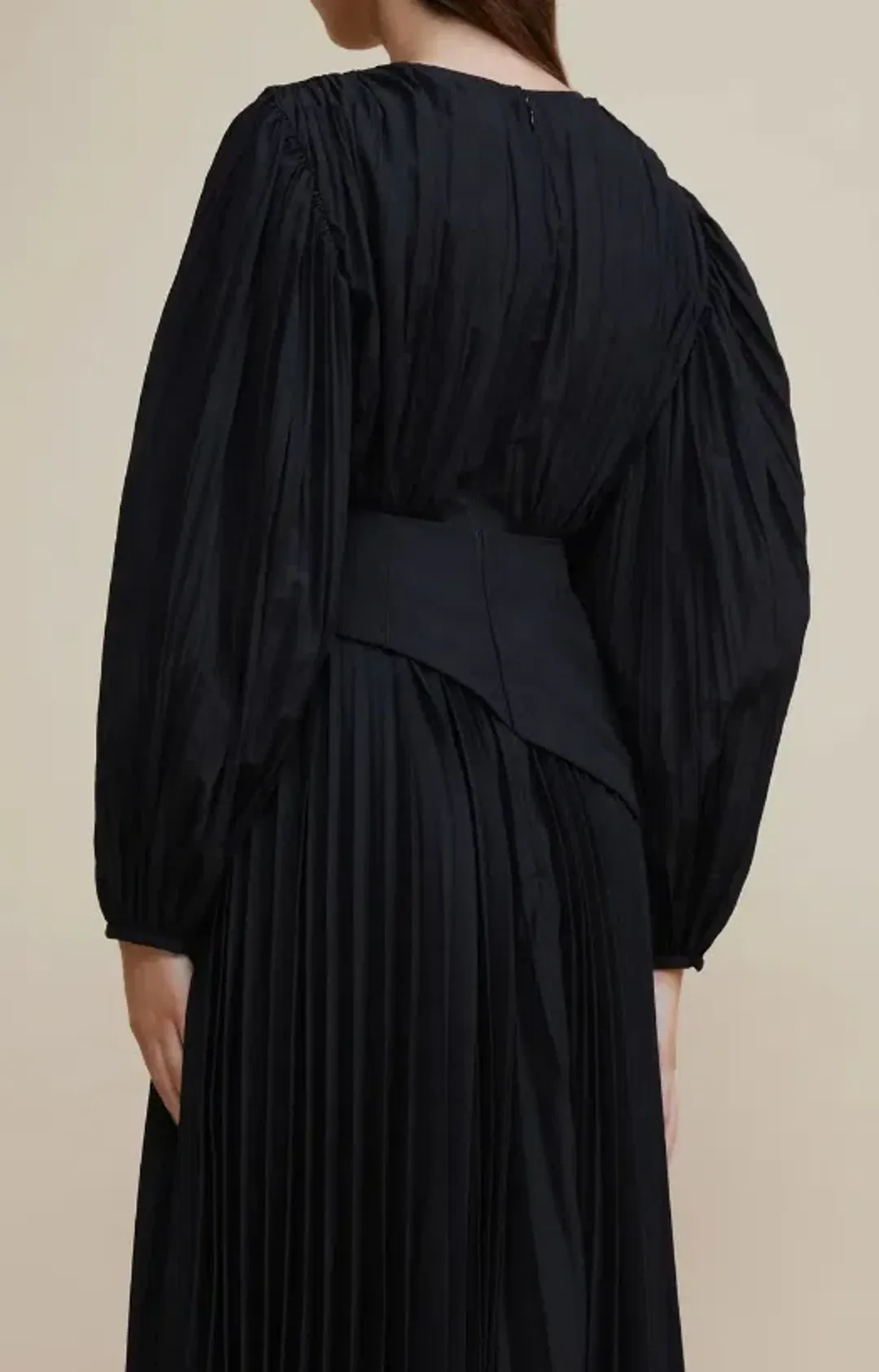 Acler Brooke Dress Midi Black Size AU 12 for rent on The Volte - main image