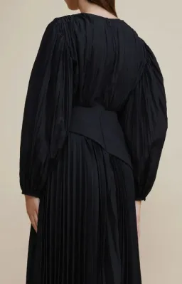Acler Brooke Dress Midi Black Size AU 12 for rent on The Volte - image 3