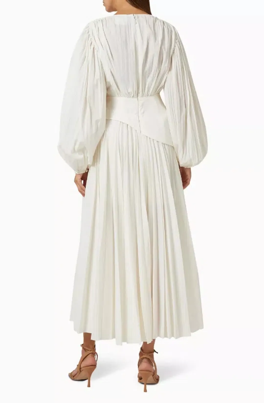 Acler Brooke Dress Midi Ivory Size AU 8 for rent on The Volte - main image