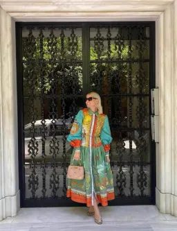 Alemais Surrealist Summer Ramie Midi Shirtdress Size 16 for rent on The Volte - image 1