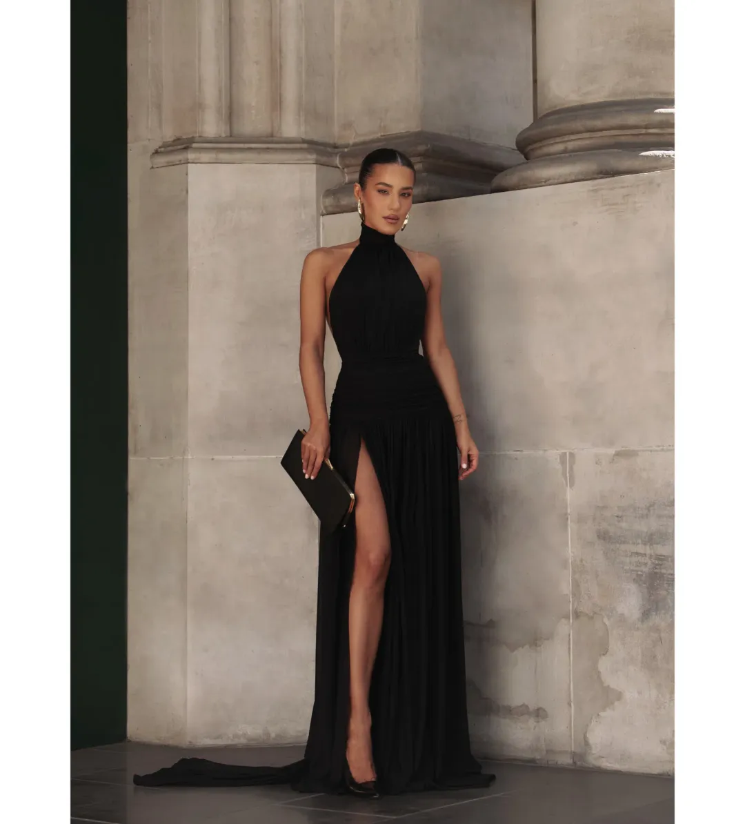 Effie Kats Verity Maxi Gown in Black Size 10 for rent on The Volte - main image