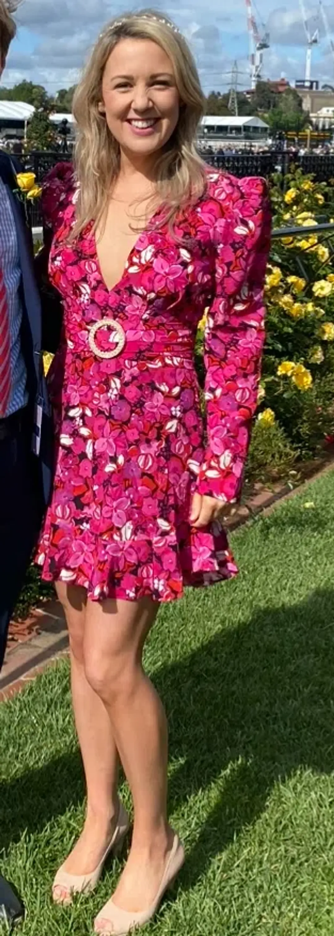 Rebecca Valance Bramble V-Neck Mini Dress Floral Size 8 for rent on The Volte - main image