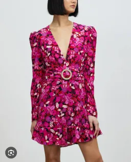 Rebecca Valance Bramble V-Neck Mini Dress Floral Size 8 for rent on The Volte - image 3