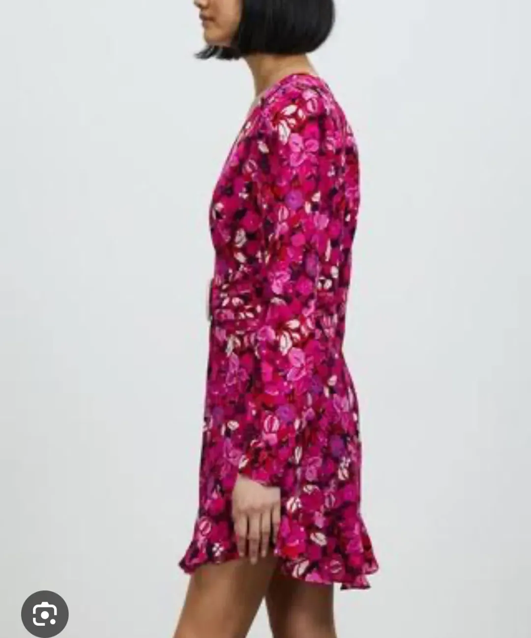 Rebecca Valance Bramble V-Neck Mini Dress Floral Size 8 for rent on The Volte - main image