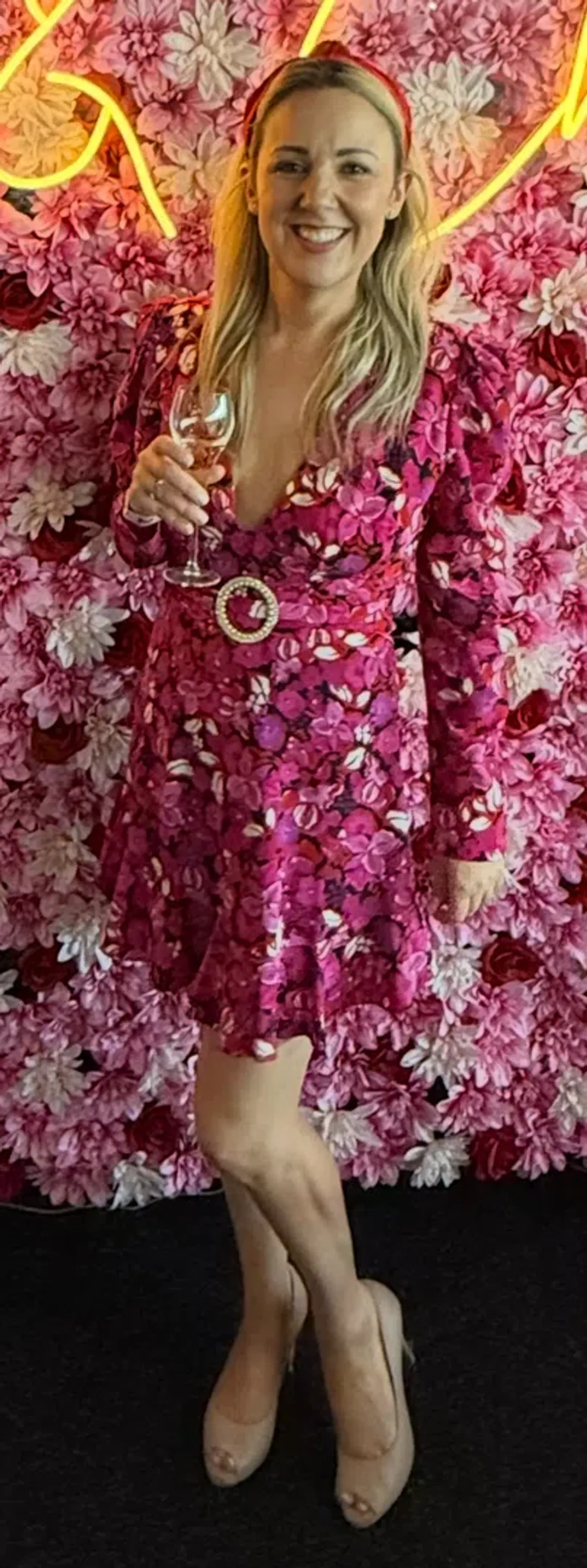 Rebecca Valance Bramble V-Neck Mini Dress Floral Size 8 for rent on The Volte - main image