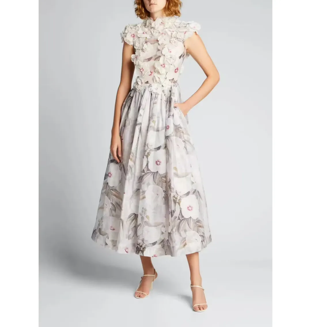 Zimmermann Botanica Gown Rose Mallow Size 0 / AU 8 for rent on The Volte - main image