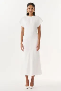Tongera Alexandra Midi Dress White Size 10 for rent on The Volte - image 1
