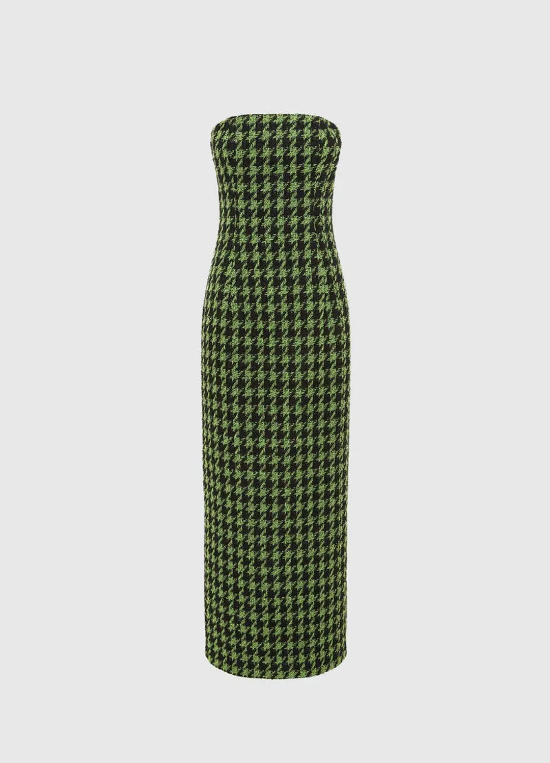 Leo Lin Rayna Tweed Bustier Maxi Dress in Houndstooth Print Size 8 for rent on The Volte - main image