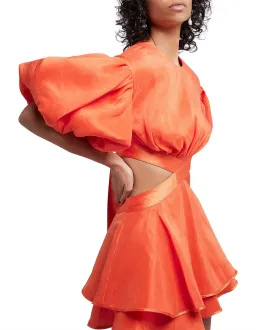 Aje Gracious Mini Cut Out Dress in Orange Size 6 for rent on The Volte - image 2