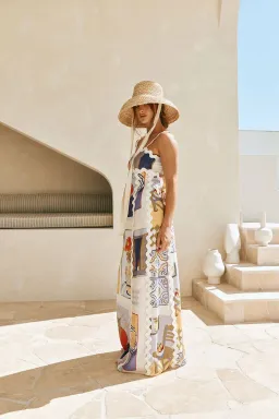Zaco Terazza Maxi Dress in Villagio Purple Print Size S / Size AU 8 for rent on The Volte - image 2
