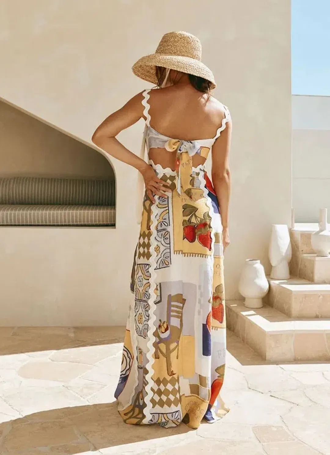 Zaco Terazza Maxi Dress in Villagio Purple Print Size S / Size AU 8 for rent on The Volte - main image