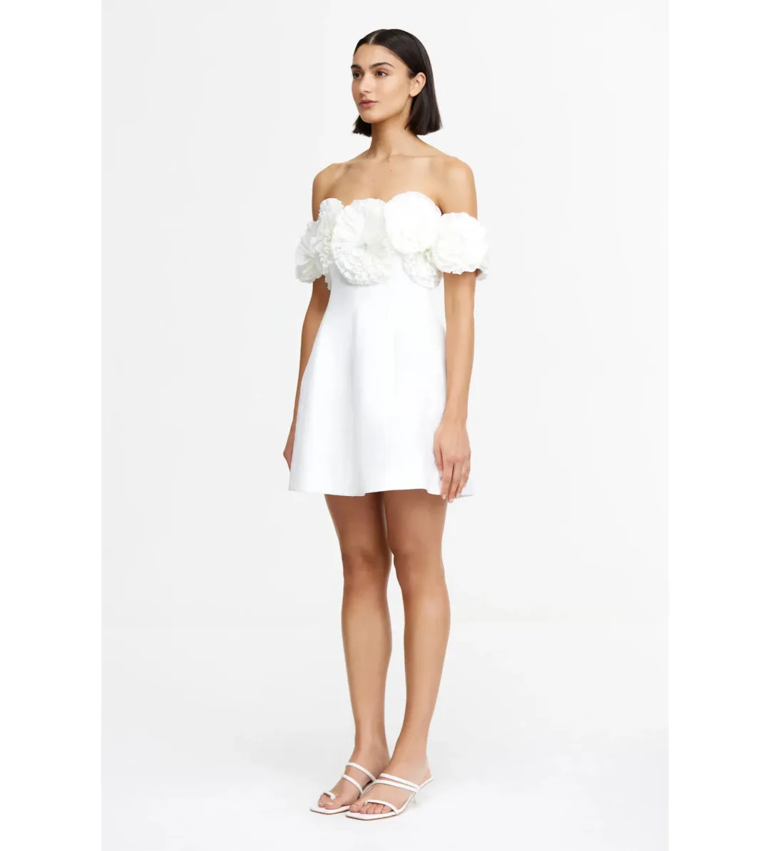 Acler Trusley Mini Dress Ivory Size 14 for rent on The Volte - main image