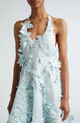 Zimmermann Natura Lasercut Halter Maxi Dress in Mint Size 0 / AU 8 for rent on The Volte - image 2