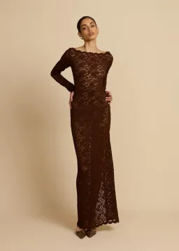 Arcina Ori Monet Maxi Dress Chocolate Size 8 for rent on The Volte - image 4