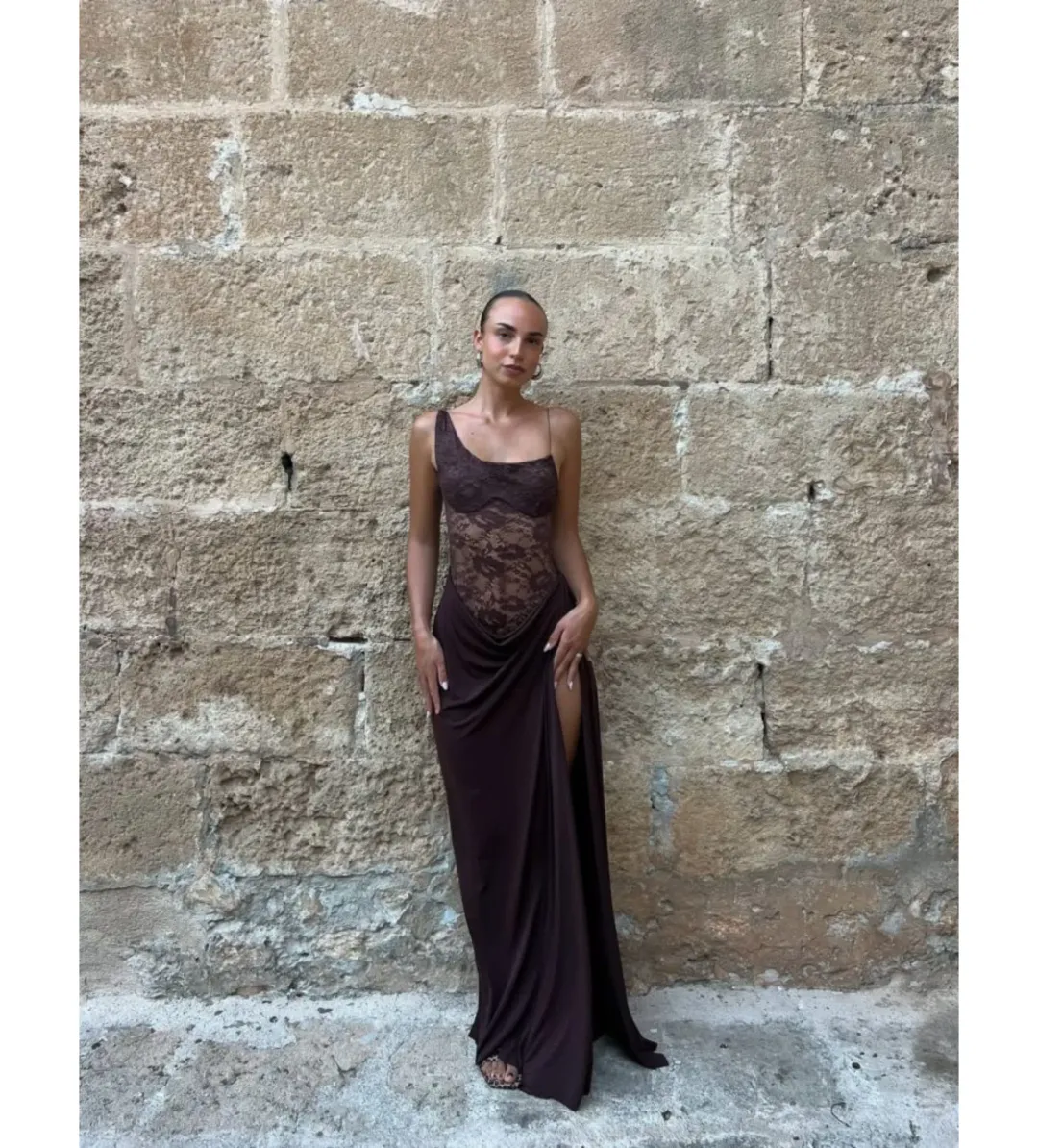 Natalie Rolt Sloane Dress in Chocolate Size 1 / AU 8 for rent on The Volte - main image