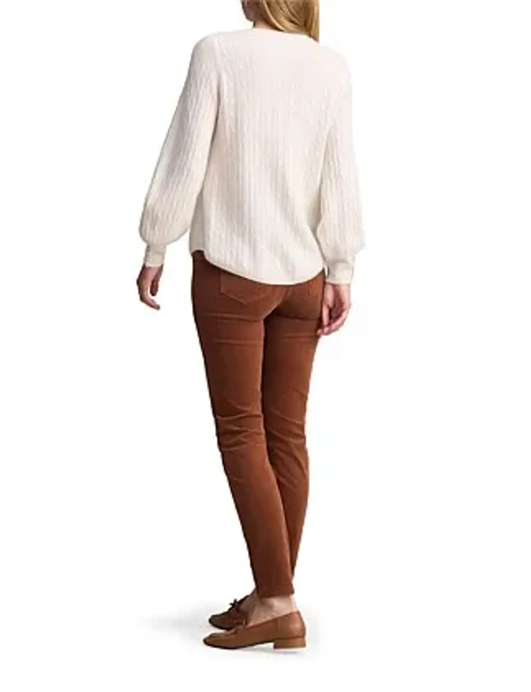 Blue Illusion Cashmere Blouson Sleeve Jumper Cream Size 20/3XL for rent on The Volte - main image