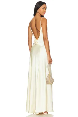 Bubish Savannah Rosette Gown in Butter Yellow Size 10/S for rent on The Volte - image 2