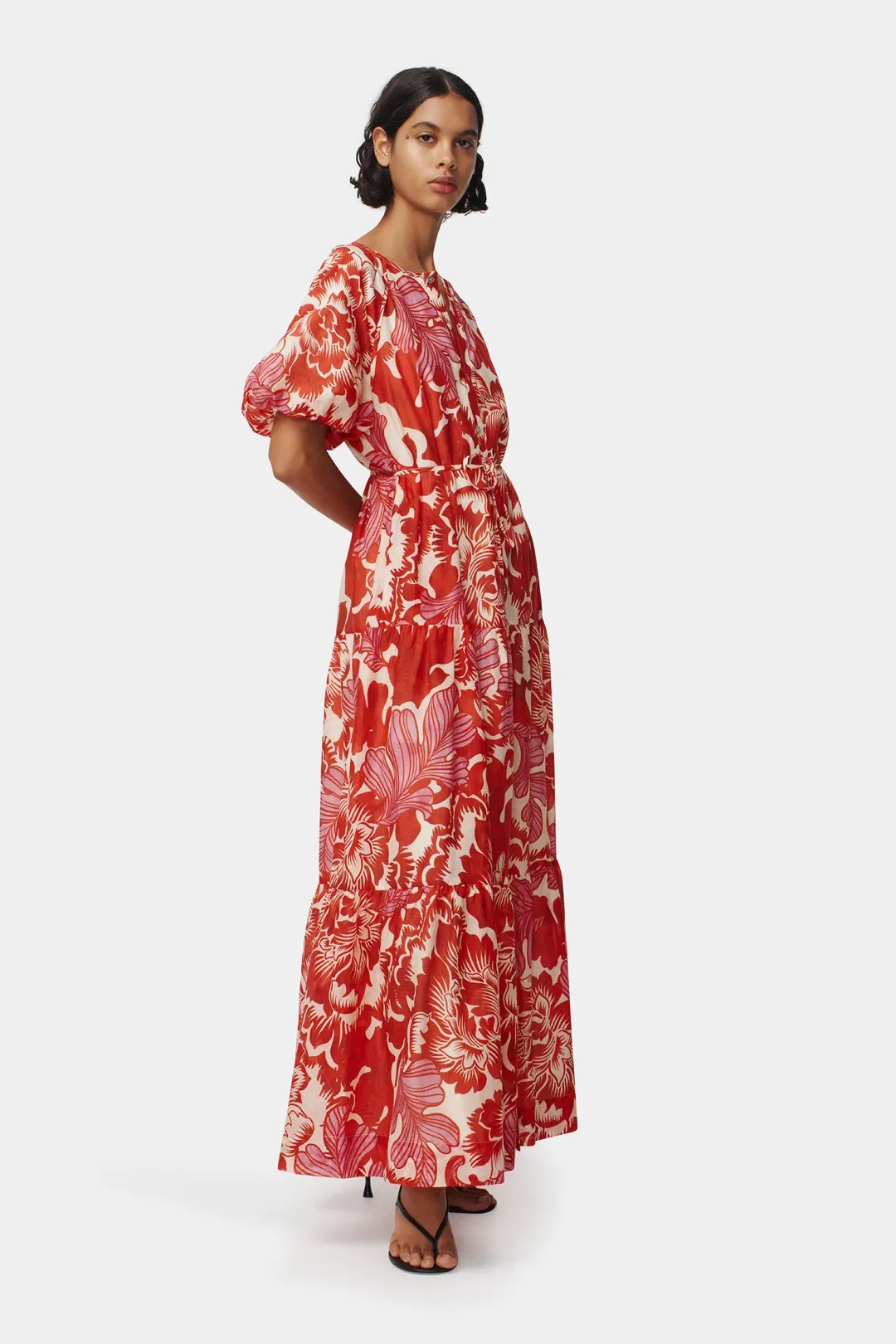 Hansen and Gretel Margiela Maxi Dress Scarlet Garden Size AU 6 for rent on The Volte - main image