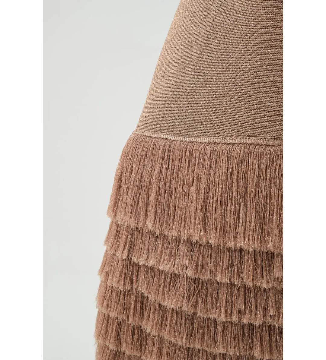 Aje Breeze Knit Midi Dress Rose Gold Size AU 8 for rent on The Volte - main image